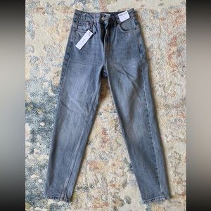 Top Shop fitted jean, grey, high waist
